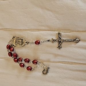 Vintage Silver Tone Rosary Stamped Italy